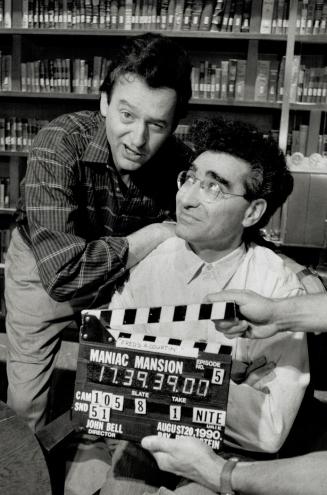 SCTV Stars Joe Flaherty, left in both photos, and Eugene Levy are putting a comedy show on the air.