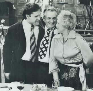 Political family: Stephen Lewis, left, with his father, David, and mother, Sophie, in 1976