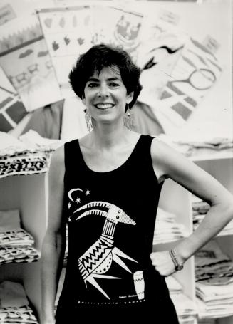 Graphic example: Marci Lipman sports a whimsical animal design.