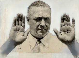 His famous hand: These are the hands with which Dr. Locke effected his remarkable treatments of foot ailments at his Williamburg clinic. Dr. Locke, who died today from a heart seizure while cranking his car, was world famous for his toe-twisting treatment. He was also the designer of a shoe which thousands of people with foot trouble wore.