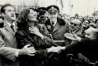 La Via Sophia: More rapturous fans crowded around Sophia Loren today as the Italian actress unveiled a plaque on the wall of Johnny Lombardi's radio station CHIN on College St