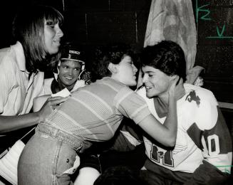 Every girl's dream-kissing her idol