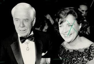Above, Senator Finlay MacDonald and federal minister Barbara McDougall.
