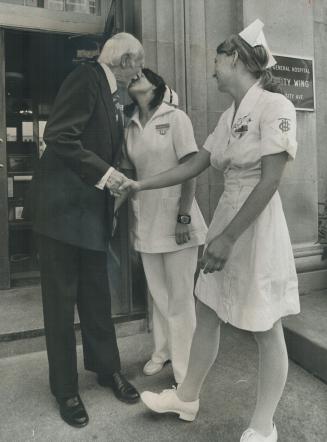 Lieutenant-Governor W. Ross Macdonald leaves hospital