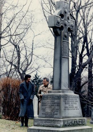 Toronto's past: Marcia Darling, marketing director of the Toronto Trust Cemeteries, visits the grave of William Lyon Mackenzie, leader of the 1837 Rebellion, in The Necropolis