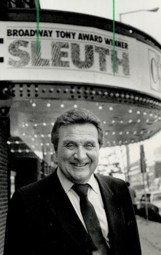 Some old age pensioner: Patrick Macnee offered to stand on top of the marquee of the New Century Theatre on Danforth Ave