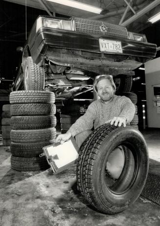 Rubber riot: John Mahler, Star photographer and summertime racer, set aside his Porsche 944 Turbo and took up the challenge to test tires with his company appliance, a Chrysler K-car