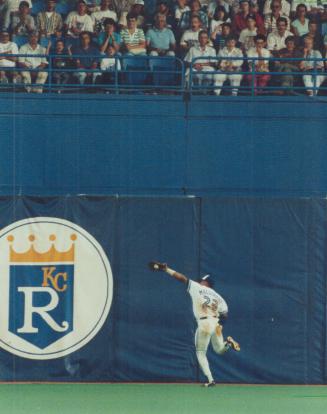 One bright light: On a day when nothing seemed to go right for the Jays, Candy Maldonado made a great grab in left field in his first game.