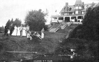 Posing in front of the clubhouse, Caledon Mountain Trout Club