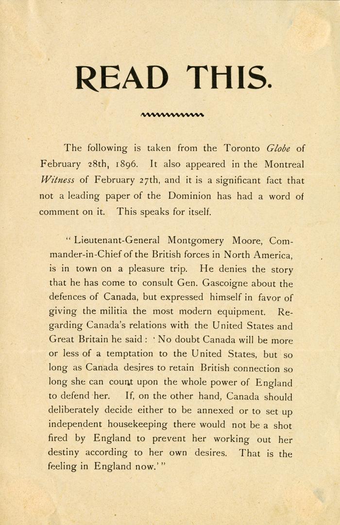 Read this : the following is taken from the Toronto Globe of February 28th, 1896