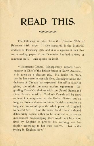 Read this : the following is taken from the Toronto Globe of February 28th, 1896