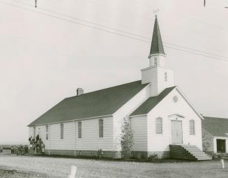 School is in the back part of this fine church built by the Holland Marsh settlers