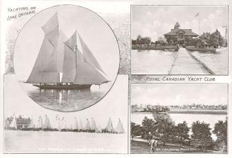 Two images show yachts and reads: "Yachting on Lake Ontario". Two other images read: Royal Cana ...