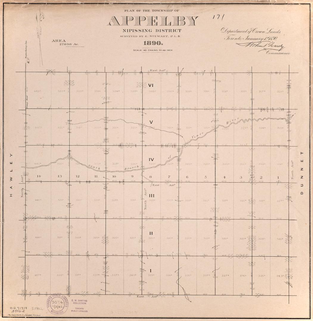 Plan of the township of Appleby Nipissing District