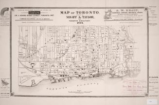 Map of Toronto. Published by Might & Taylor, for Toronto Directory 1879