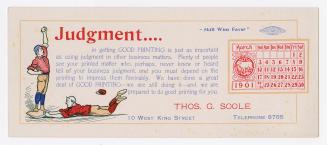 Thos. G. Soole advertising blotter