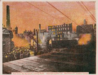 View from the Esplanade, looking North. [Fire (1904), Toronto. Ont.]