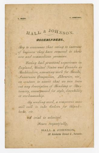Hall & Johnson bookbinders
