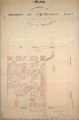Plan of portion of property of G.T. Denison Esq.re situate in the city of Toronto