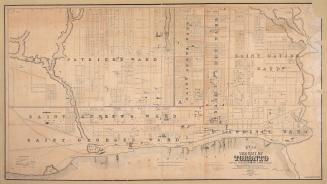 Plan of the city of Toronto showing the government survey and the registered subdivision into lots 