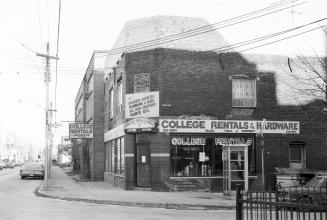 College Rentals & Hardware, College Street, southeast corner of Sheridan Avenue, Toronto, Ont.
