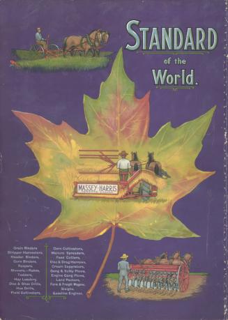 Standard of the world. Massey-Harris Toronto, Canada