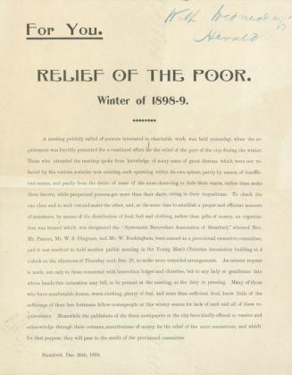 Relief of the poor