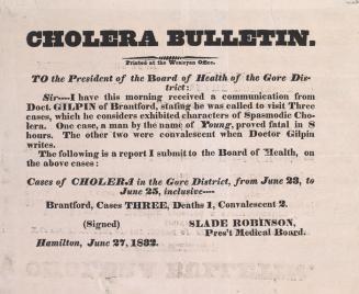 Cholera bulletin