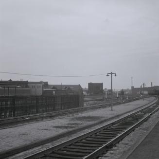 CN - CP Railroad tracks, looking west from south of Parkdale Station (C.P.R.). Toronto, Ont.