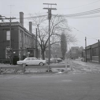 Abell St., south of Queen St. W. looking east to laneway, behind former Canada Post Station 'C', Toronto, Ont.