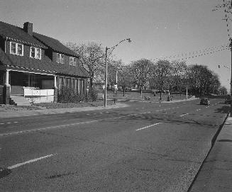 Davisville Avenue, looking north east to corner of Acacia Road and June Rowlands Park, Toronto,…