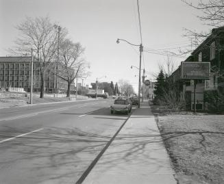 Davisville Avenue, looking east from west of Mount Pleasant Road, Toronto, Ontario. Image shows…