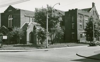 East Toronto Korean Presbyterian Church, originally Epworth United (Methodist) Church, Christie Street, northeast corner of Yarmouth Road, Toronto, Ontario.