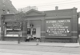 A. Stork & Sons, Ltd., St. Patrick's Market Building (built 1912), Queen Street West, northwest corner of St. Patrick Square, Toronto, Ontario.
