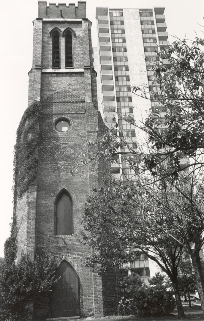St. George-The-Martyr Anglican Church, John Street, northeast corner of Stephanie Street, looking west, Toronto, Ontario