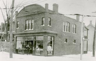 William James Robinson Junior hardware store, Royce Avenue (Dupont Street), southeast corner of Symington Avenue, Toronto, Ontario.