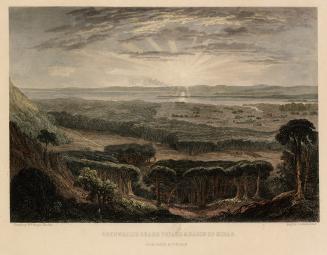 Cornwallis (former township, Kings County), Grand Priare (Grand PrÃ©) & Basin of Minas from North Mountain. Nova Scotia