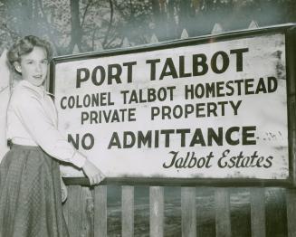 Port Talbot historic sign near St. Thomas, Ontario