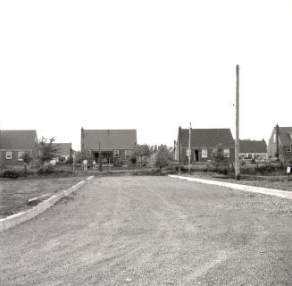 Tamworth Road, looking north from Holcolm Road, rear of houses on Lorraine Drive in background, Toronto, Ontario