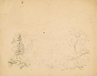 Fourth lake from the portage, Rivière à l'Eau Dorée, Labrador Peninsula expedition, 1861
