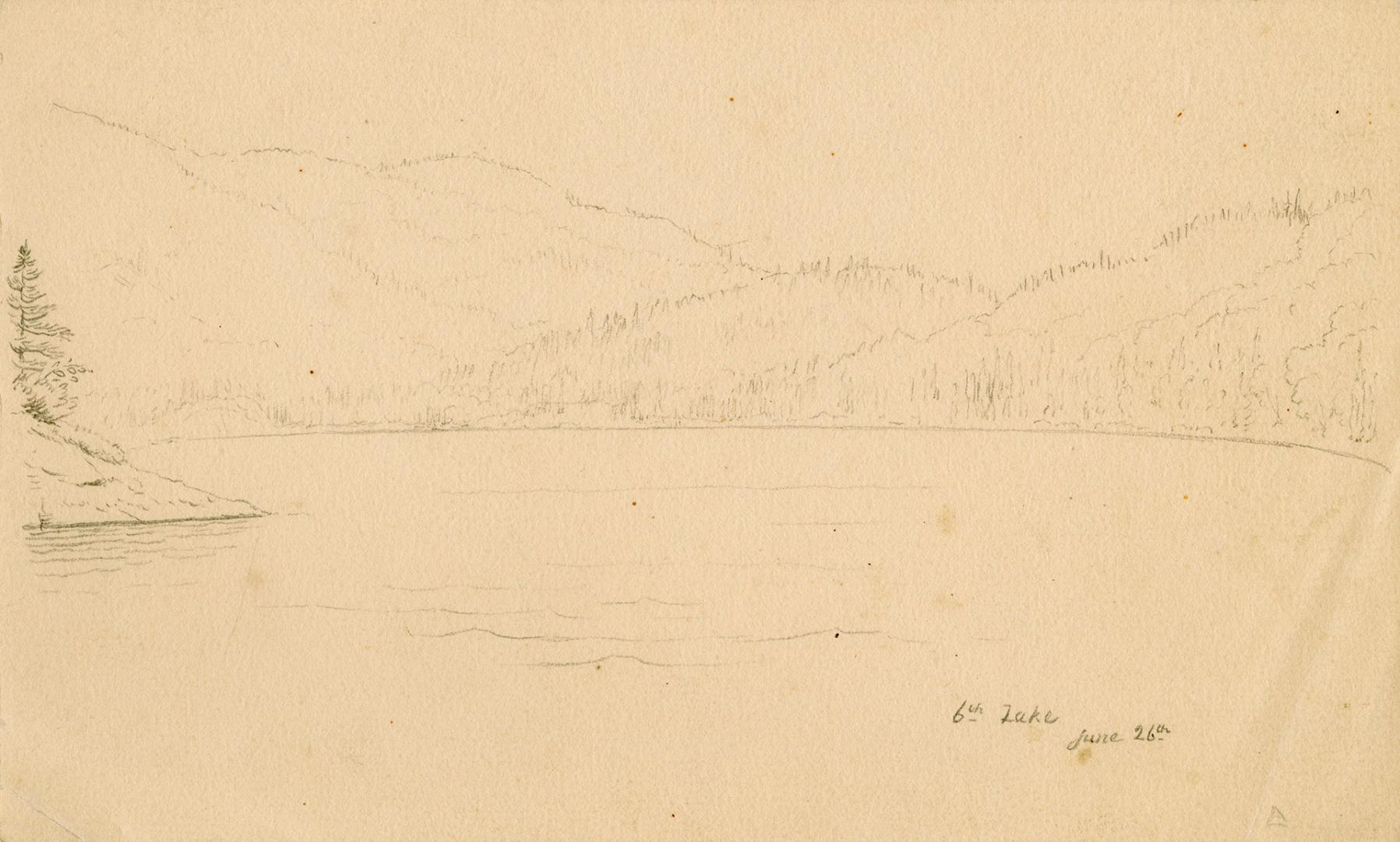 Sixth lake [Lac Gagné?], Labrador Peninsula expedition, 1861