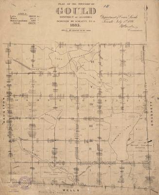 Plan of the township of Gould District of Algoma