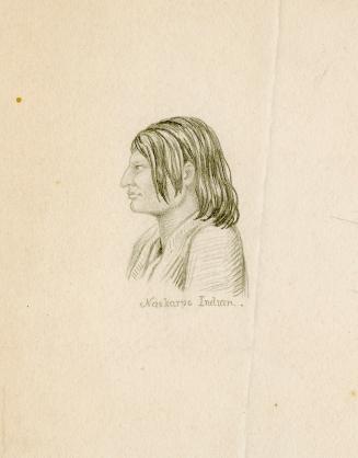 Naskapi Indian sketched on Labrador Peninsula expedition, 1861