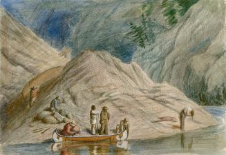 Morning Scene on Lake, Rivière à l'Eau Dorée?, Labrador Peninsula Expedition, 1861