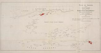 Plan of islands near John Island and part of the Serpent River Indian Reserve north channel of Lake Huron District of Algoma