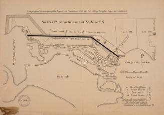Sketch of north shore at St. Mary's