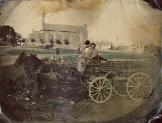 Historic photo from 1875 - Wesley Methodist (United) Church, Dundas St. W., n.w. corner Ossington Ave. in Dufferin Grove