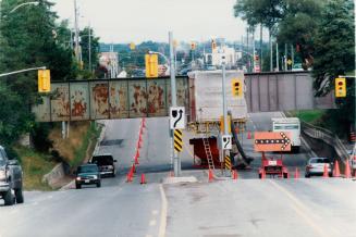CN rail bridge, Yonge Street, Aurora, Ontario