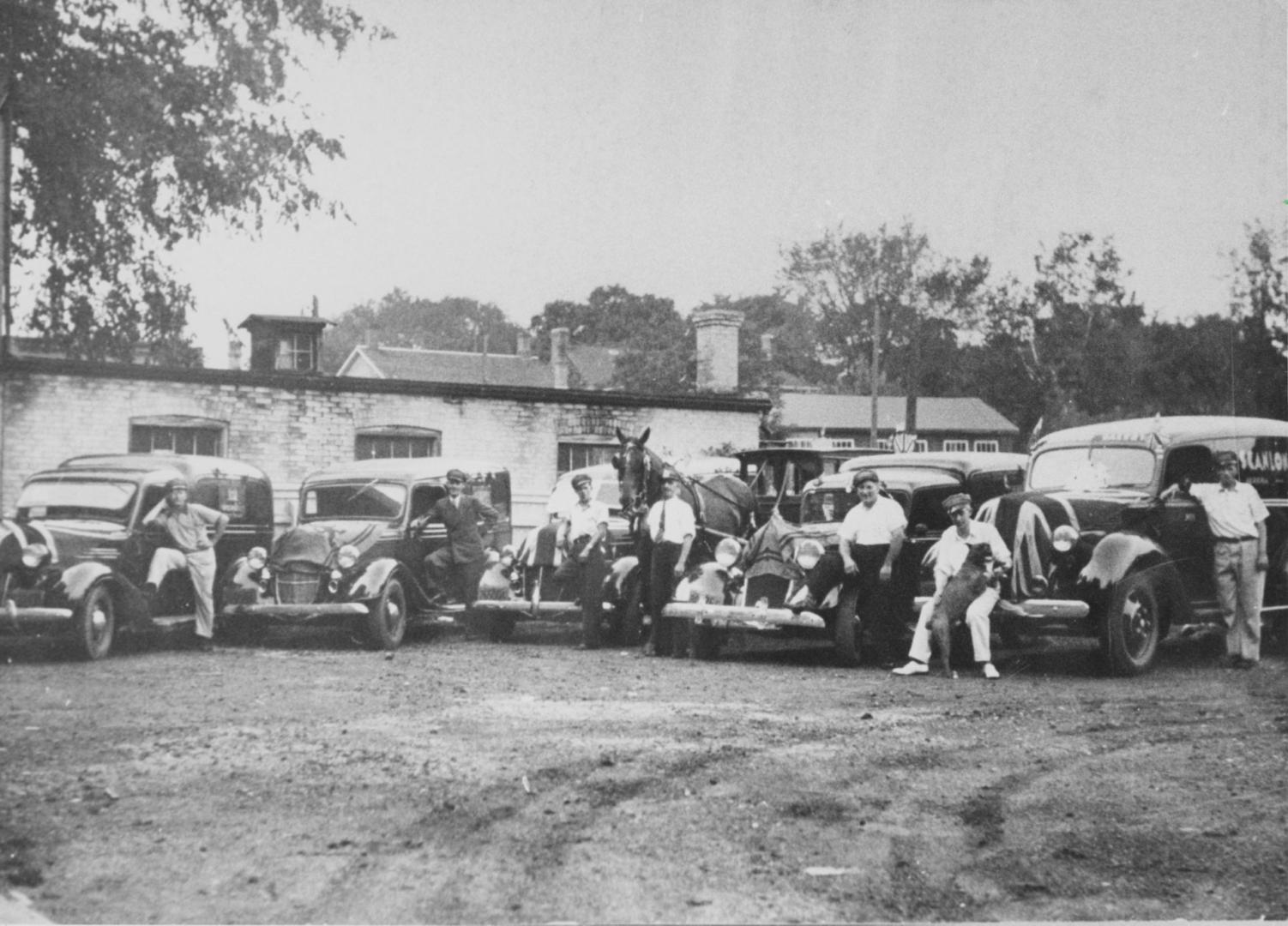 Employees of Scanlon's Bakery on Yonge Street. Aurora, Ontario