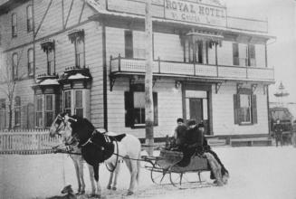Lemon's Royal Hotel at the corner of Yonge and Mosley Streets. Aurora, Ontario